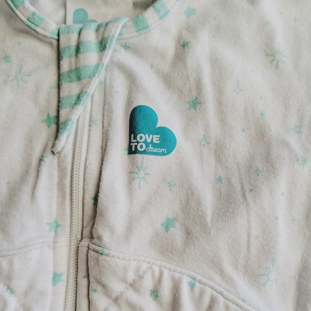 Love to Dream swaddle up 2.5 tog small 3.5-6kg - teal stars - size 0000