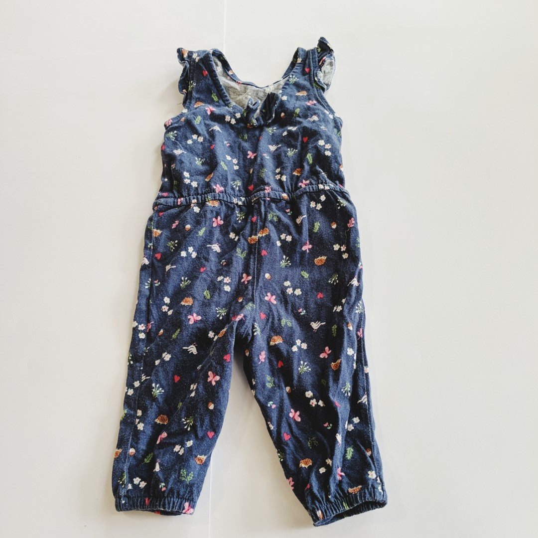 Navy nature print jumpsuit - size 00