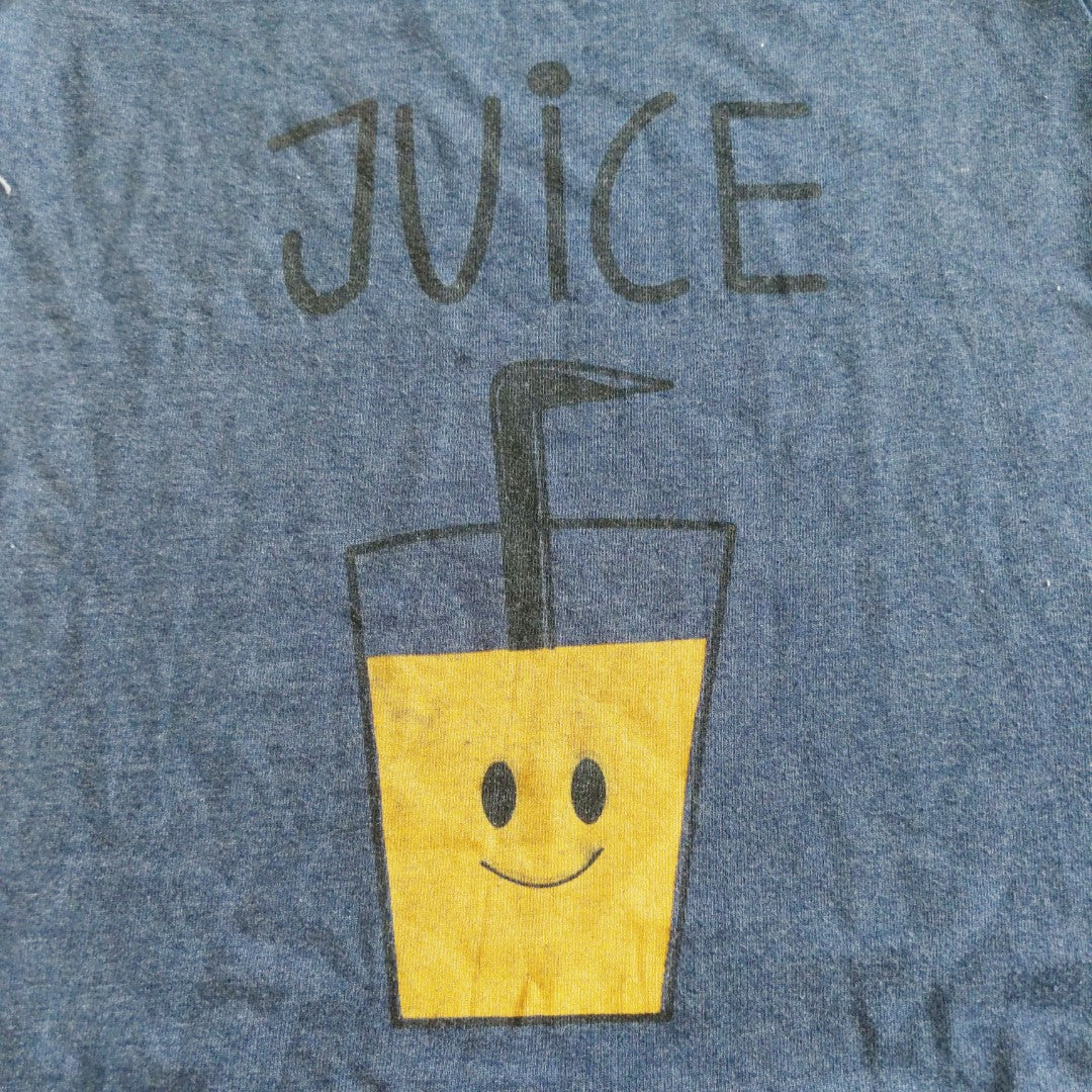 Navy orange juice T-shirt - size 6