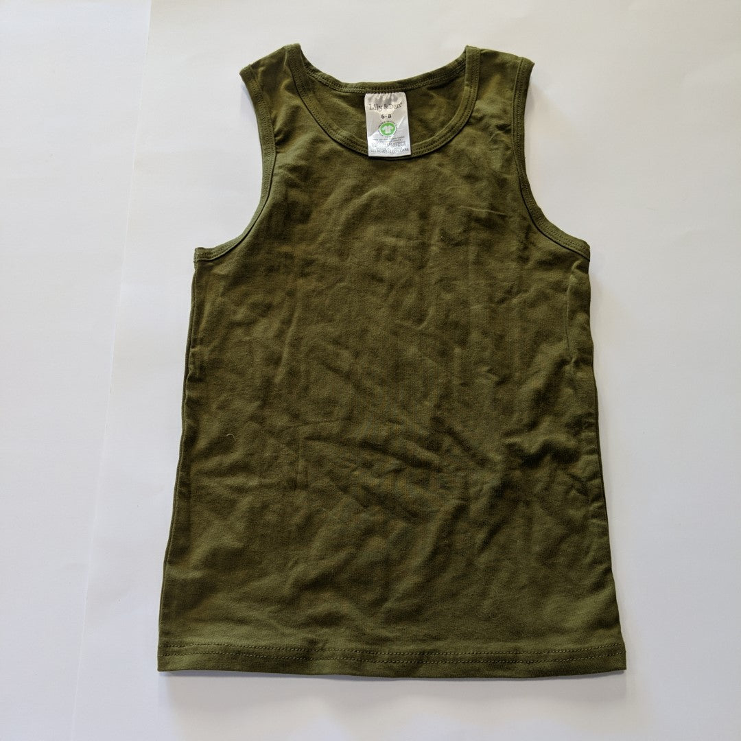 Olive green tank top - size 7