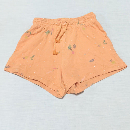 Orange autumn pattern casual shorts - size 5