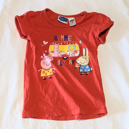 Peppa Pig summer holiday T-shirt - size 5