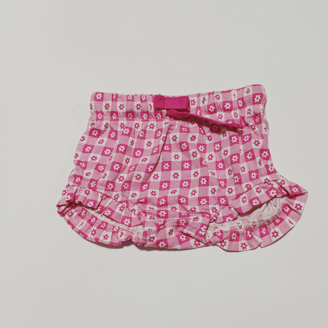 Pink checkered shorts - size 0