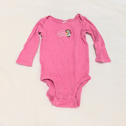 Pink monkey bodysuit - size 0