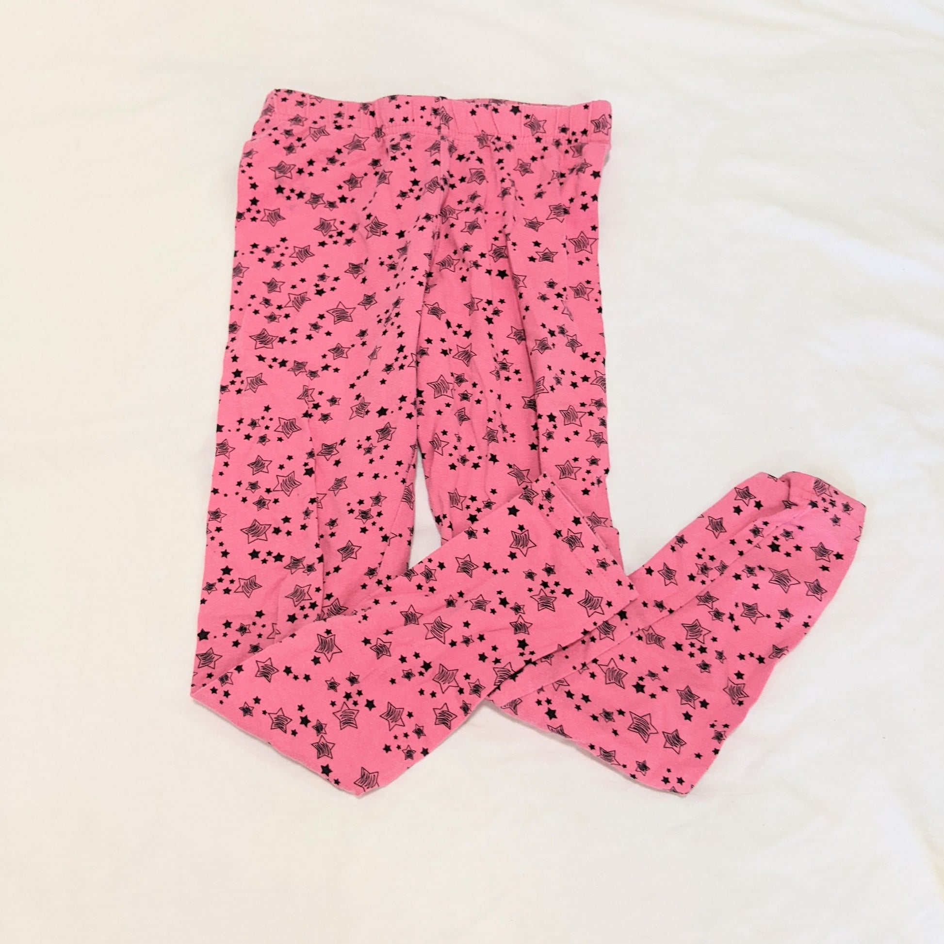 Pink starry tights - size 8