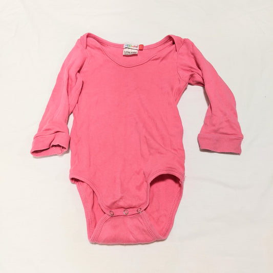 Plain pink long sleeved bodysuit - size 1