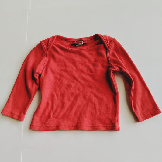 Plain red long sleeve T-shirt - size 0