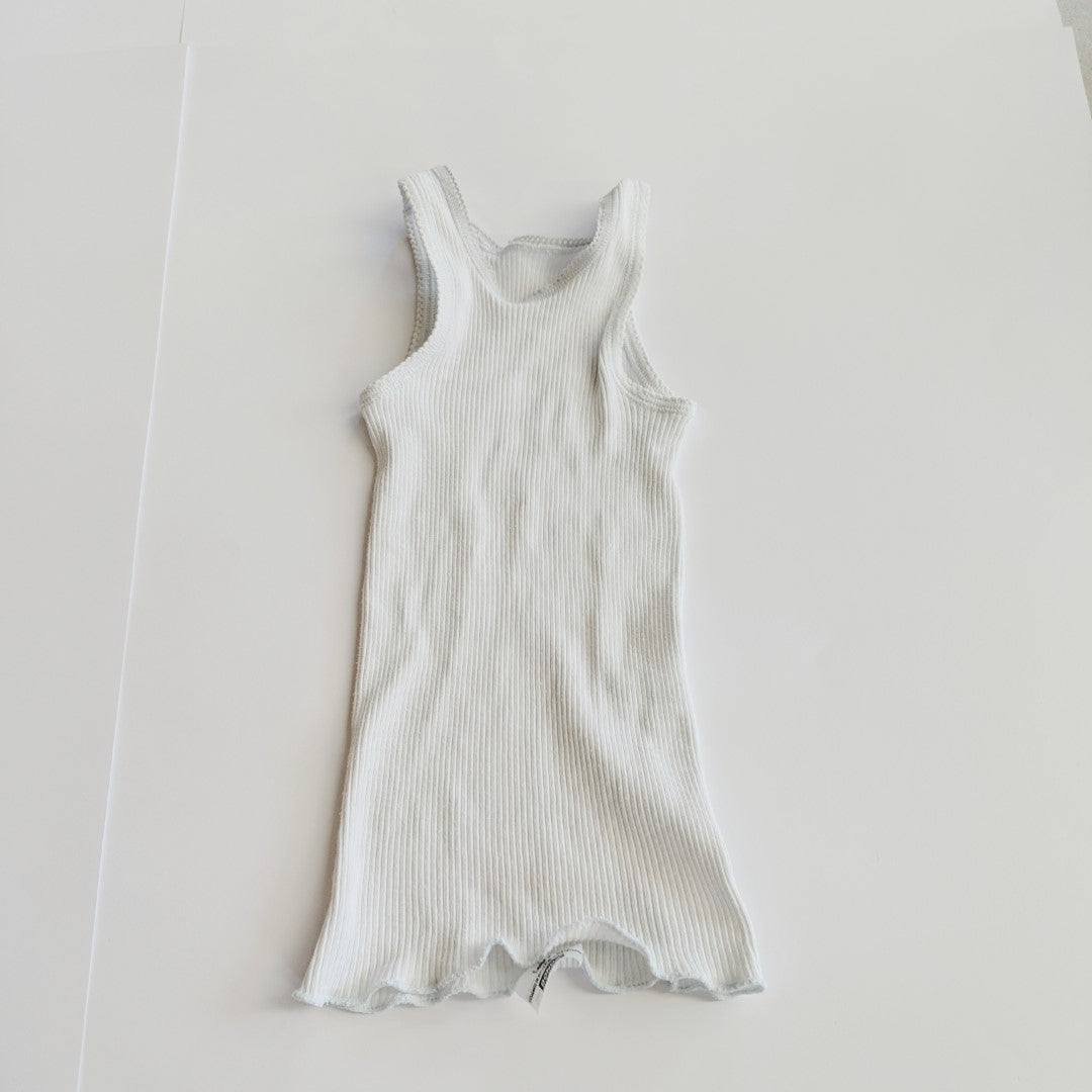 Plain white singlet - size 2