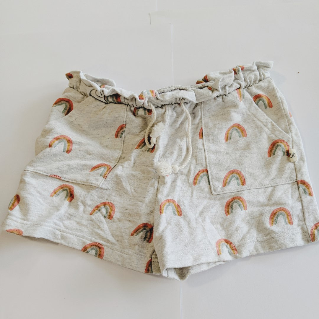 Rainbow print shorts - size 4