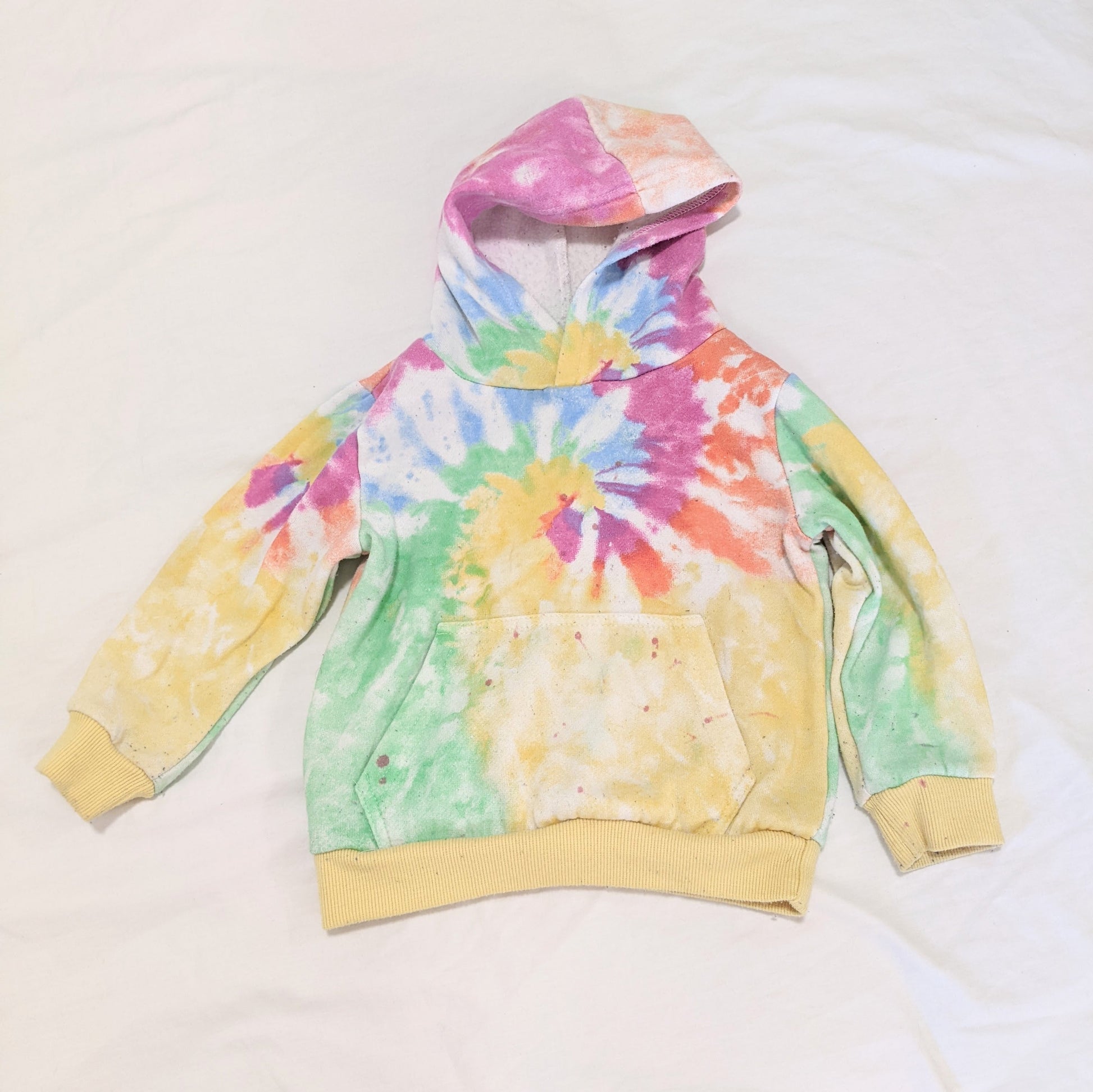 Rainbow tye-die hoodie - size 2