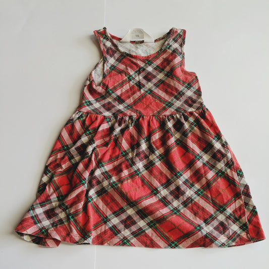 Red and green plaid  dress - size 2