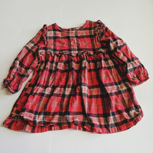 Red plaid dress - size 4