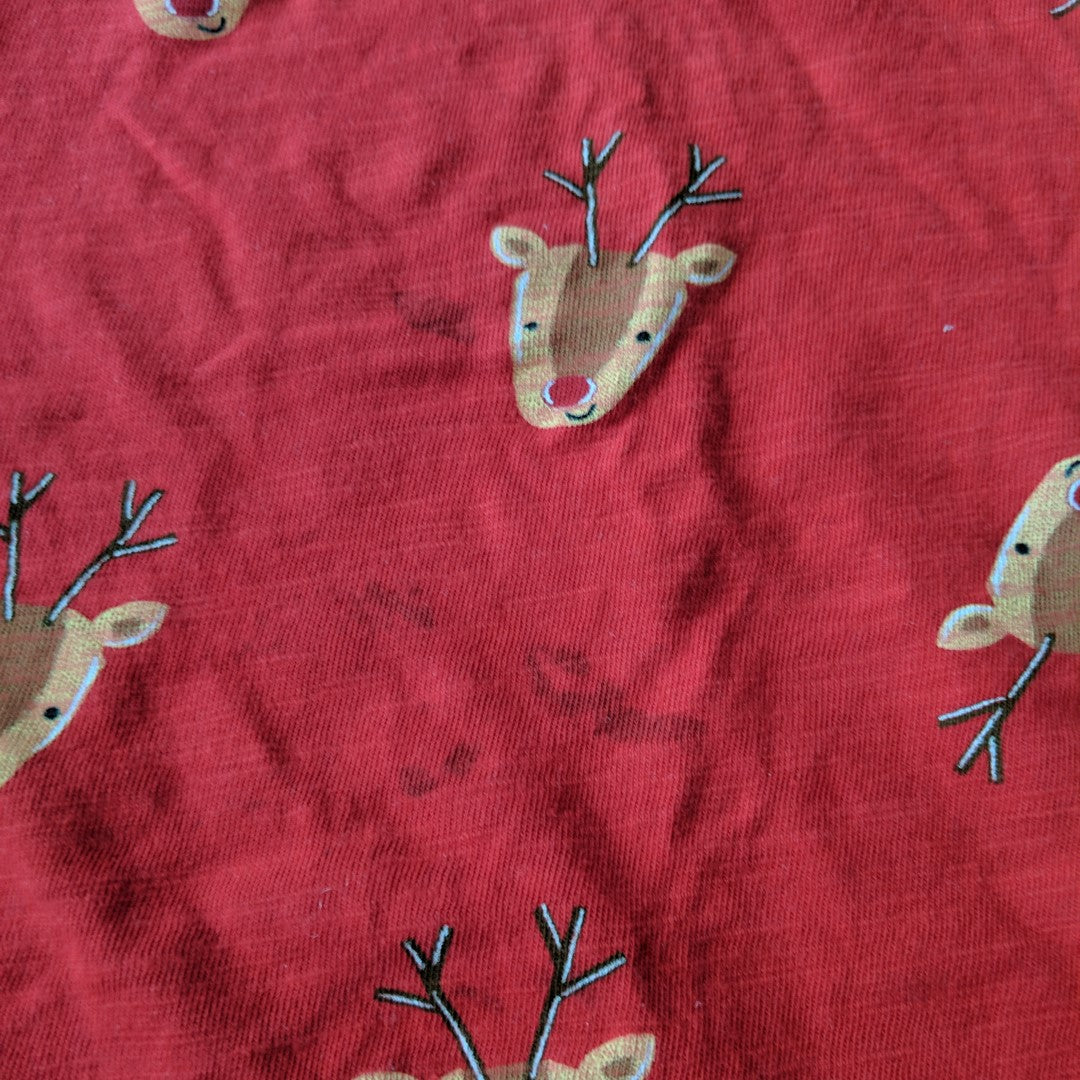 Red reindeer T-shirt - size 1