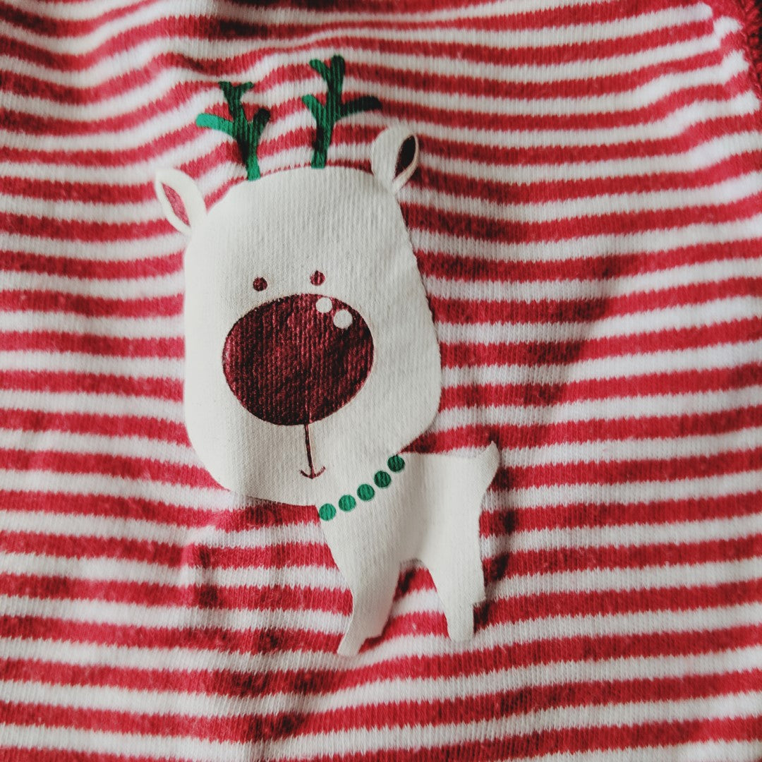 Red stripey reindeer bodysuit - size 00