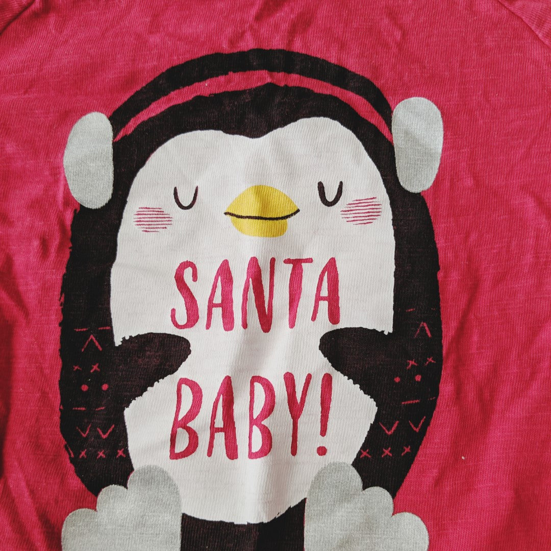 Santa baby penguin T-shirt - size 000