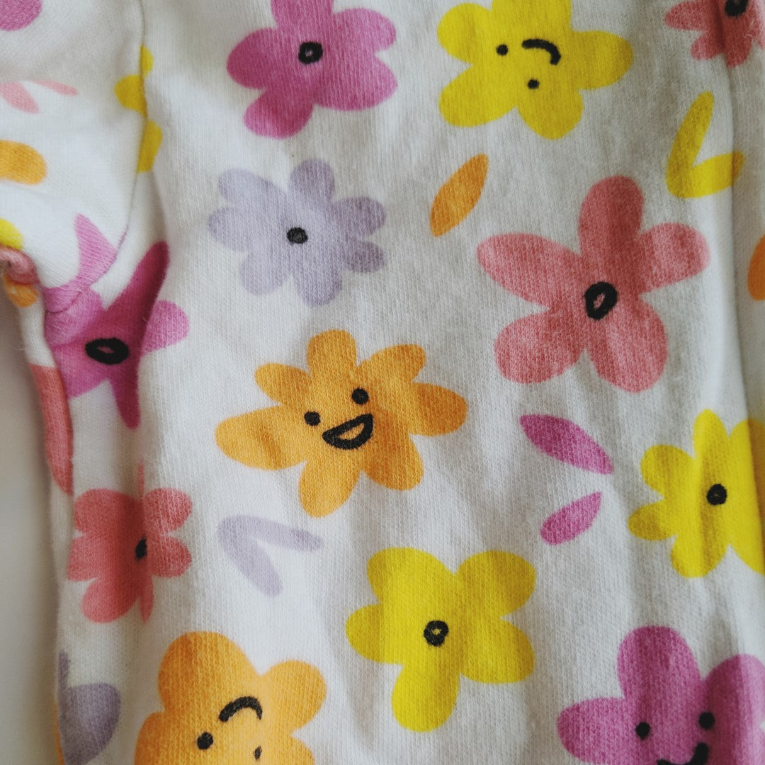 Smiley flowers onesie - size 0000