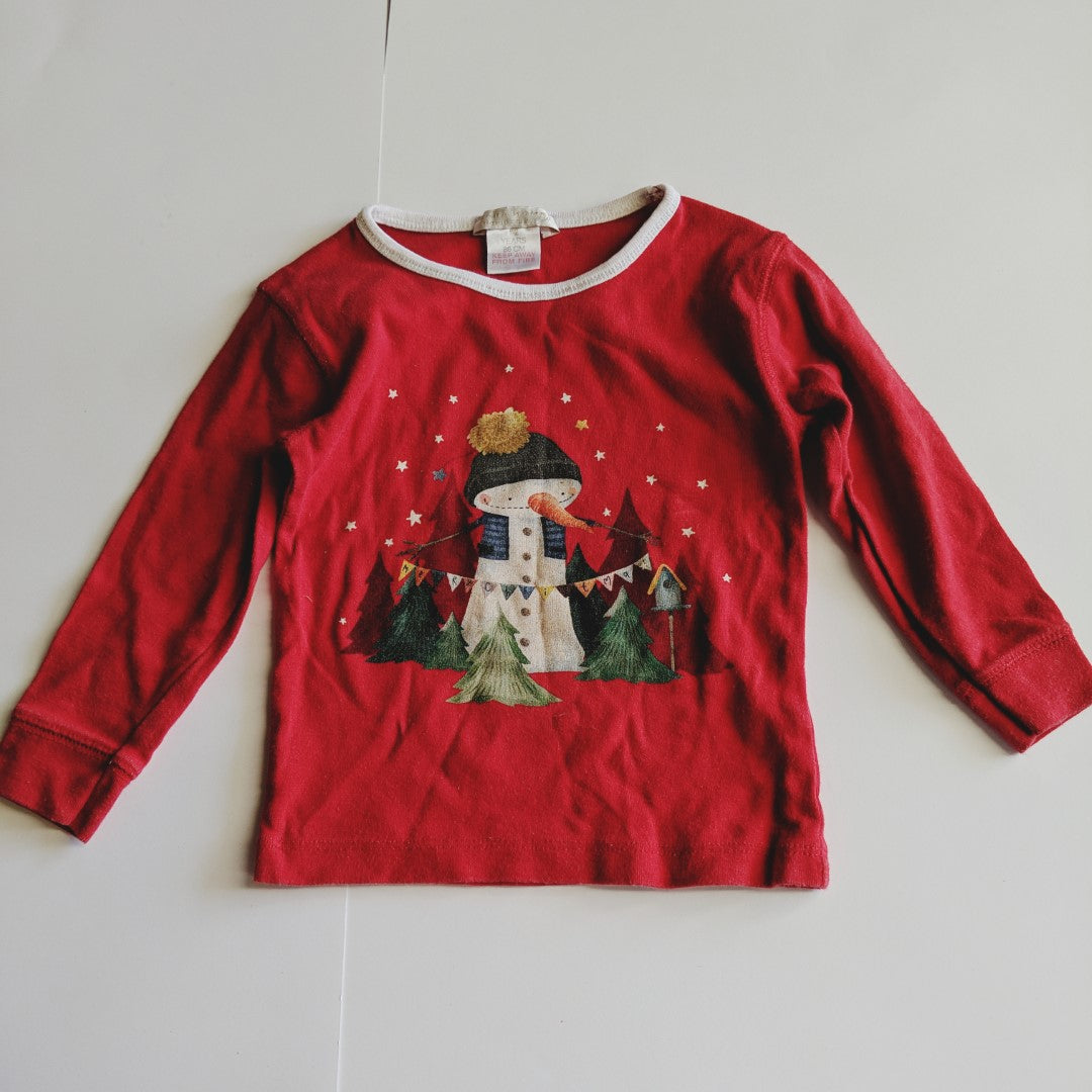 Snowman Christmas shirt - size 2