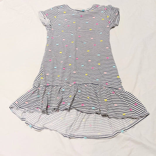 Spotty/stripey casual dress - size 8