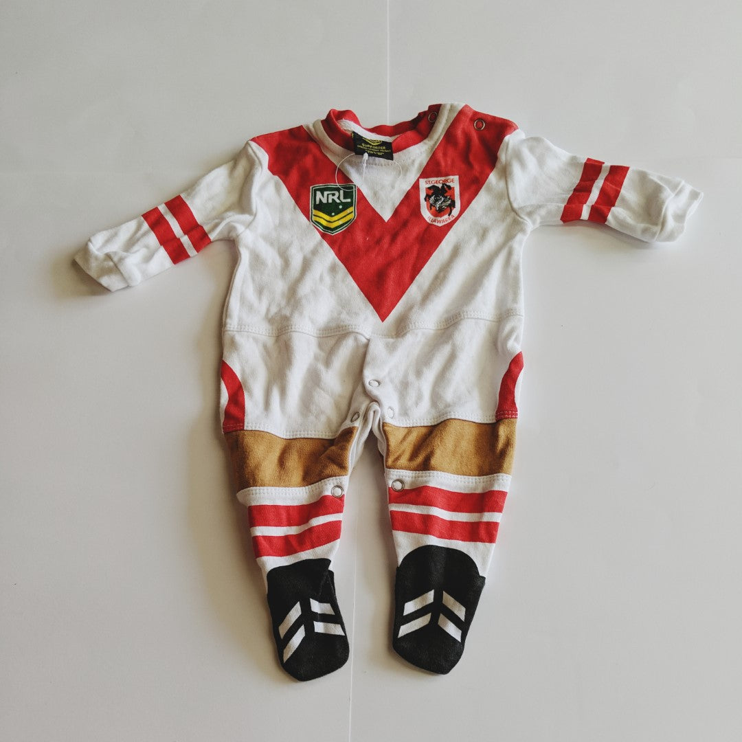 St George Illawarra supporter NRL onesie - size 000