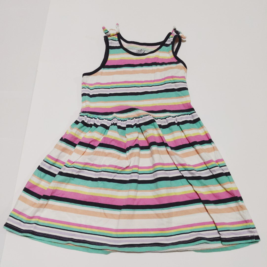 Stripey cotton dress - size 6