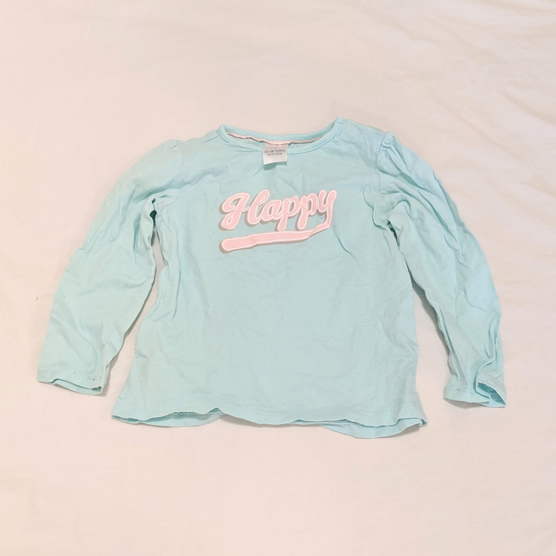 Teal glittery shirt - size 1