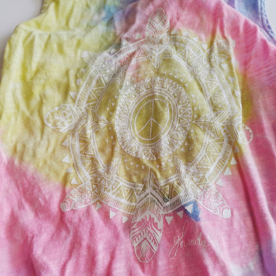 Tie dye dream catcher tassle shirt - size 6