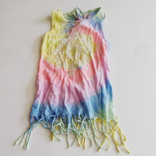 Tie dye dream catcher tassle shirt - size 6