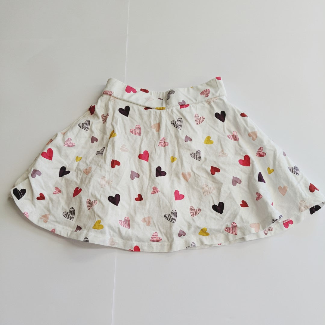 White heart skirt with undershorts - size 8