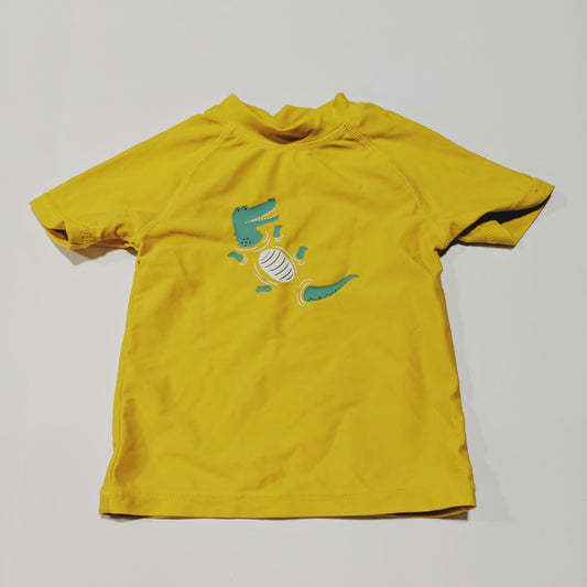 Yellow crocodile rash shirt - size 1