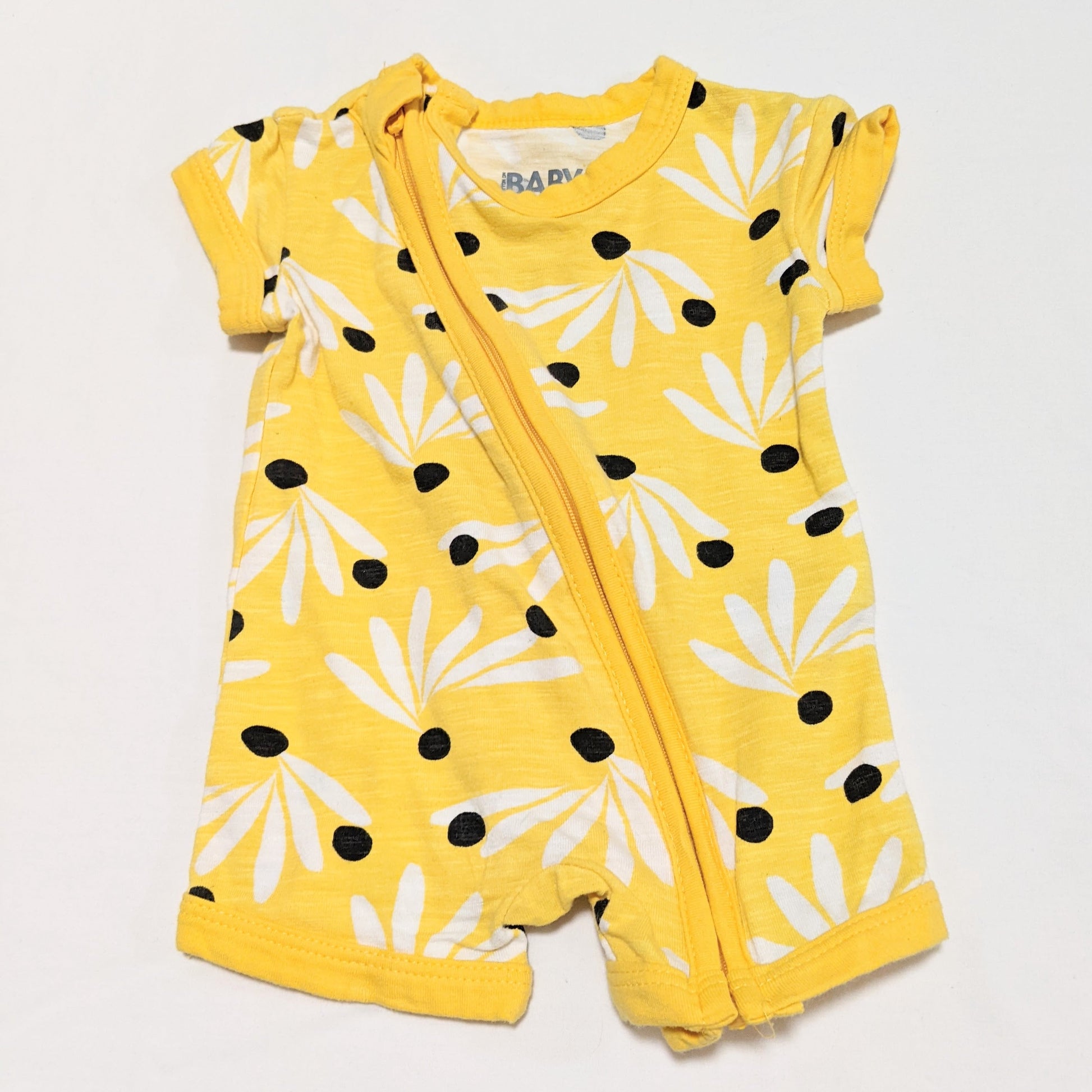 Yellow flower romper - size 0000