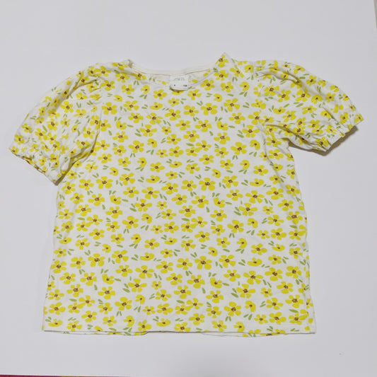 Yellow flowery T-shirt - size 8