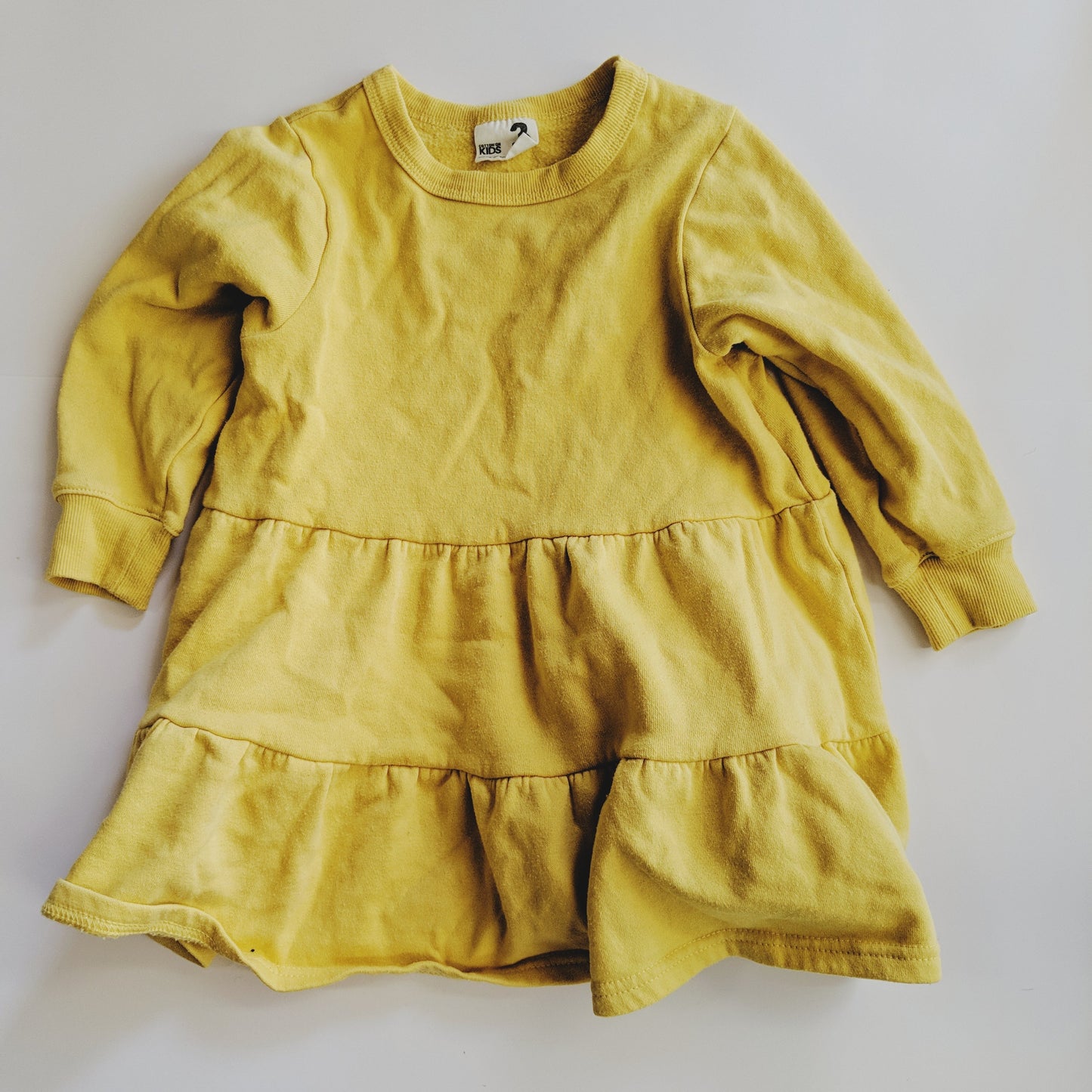 Yellow jumper dress - size 3