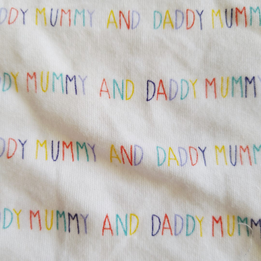 Yellow mummy and daddy T-shirt - size 0000